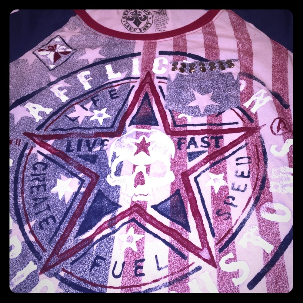 Affliction American Flag 🇺🇸 Baseball Jersey 🇺🇸